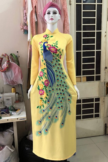 Áo dài vẽ MV553