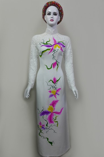 Áo dài vẽ MV560