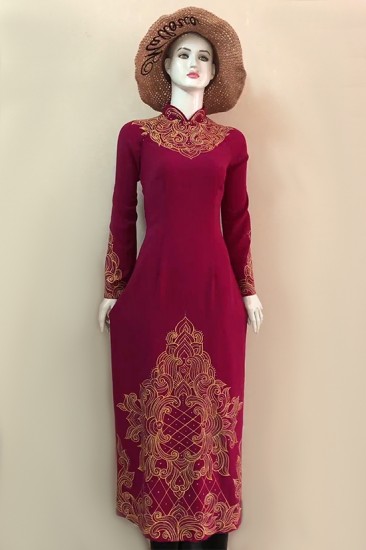Áo dài vẽ MV412