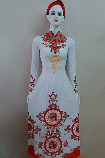 Áo dài vẽ MV08