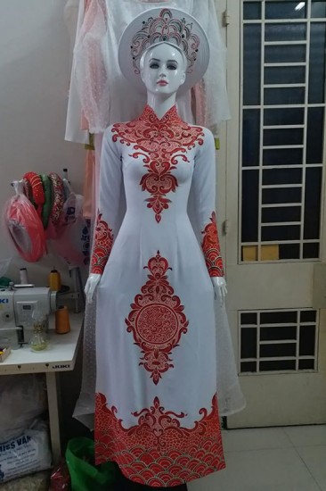 Áo dài vẽ MV461