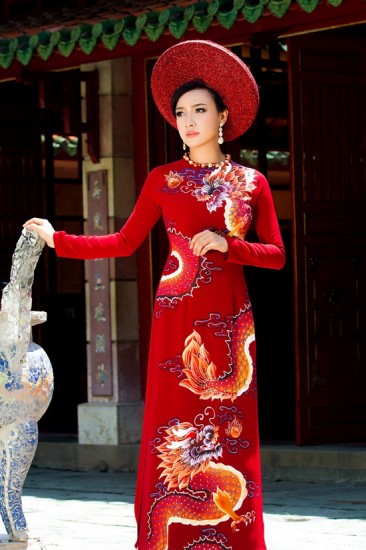 Áo dài vẽ MV491