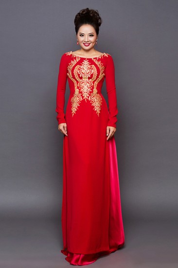 Áo dài cho mẹ uyên ương MV523