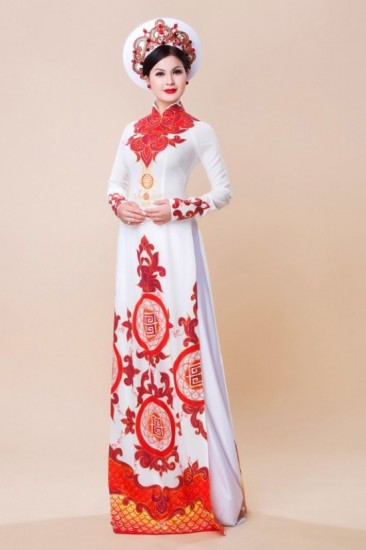 Áo dài vẽ MV543