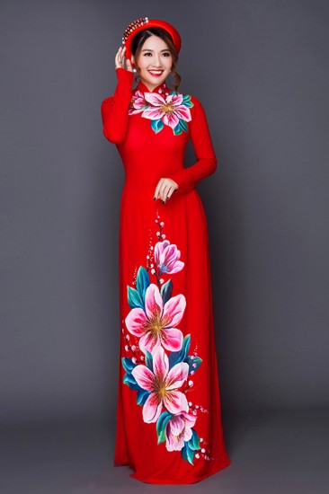 Áo dài vẽ MV381