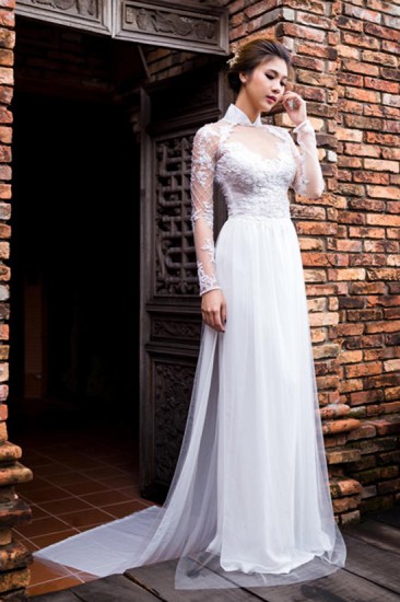 Áo dài cưới MV430