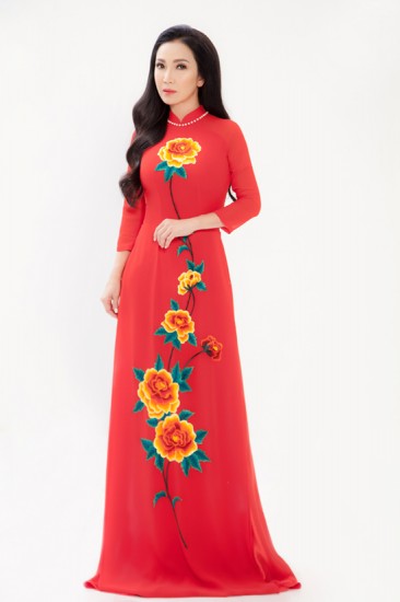 Áo dài vẽ MV106