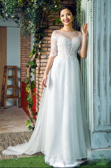 Áo dài cưới MV123