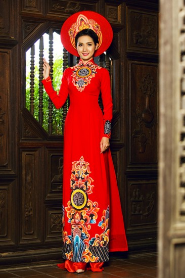 Áo dài vẽ MV132