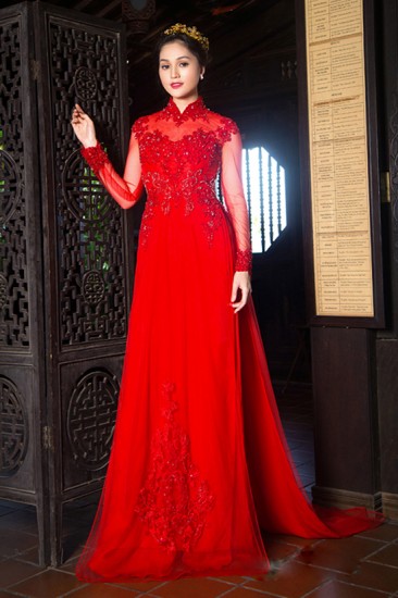 Áo dài cưới MV139
