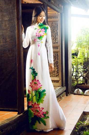 Áo dài vẽ MV154