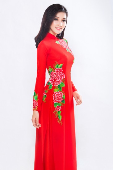 Áo dài vẽ MV186
