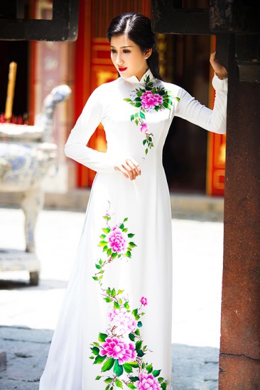 Áo dài vẽ MV585