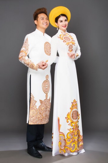 Áo dài vẽ MV243