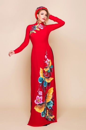 Áo dài vẽ MV254