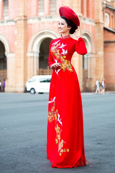 Áo dài vẽ MV274