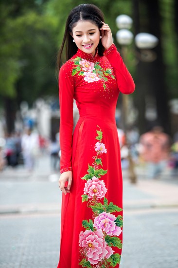 Áo dài vẽ MV285