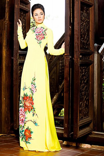 Áo dài vẽ MV343