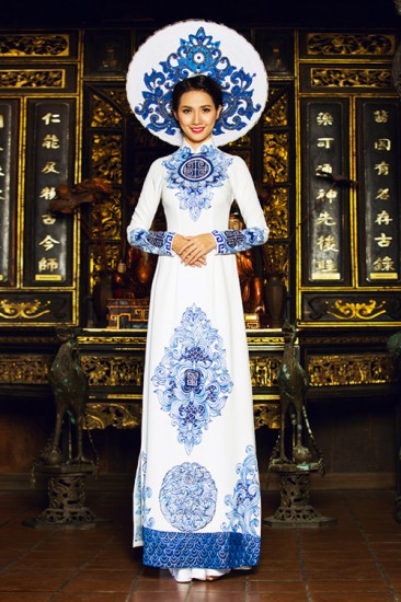 Áo dài vẽ MV354